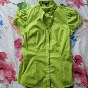 Express Design Studio Bright Green Blouse